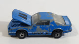 1987 Matchbox Chevrolet Camaro IROC Z-28 Blue Die Cast Toy Car Vehicle with Opening Hood