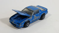 1987 Matchbox Chevrolet Camaro IROC Z-28 Blue Die Cast Toy Car Vehicle with Opening Hood