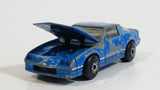 1987 Matchbox Chevrolet Camaro IROC Z-28 Blue Die Cast Toy Car Vehicle with Opening Hood