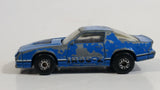 1987 Matchbox Chevrolet Camaro IROC Z-28 Blue Die Cast Toy Car Vehicle with Opening Hood