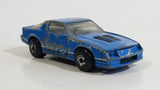 1987 Matchbox Chevrolet Camaro IROC Z-28 Blue Die Cast Toy Car Vehicle with Opening Hood