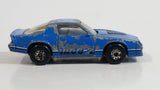 1987 Matchbox Chevrolet Camaro IROC Z-28 Blue Die Cast Toy Car Vehicle with Opening Hood