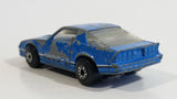 1987 Matchbox Chevrolet Camaro IROC Z-28 Blue Die Cast Toy Car Vehicle with Opening Hood