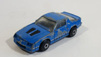 1987 Matchbox Chevrolet Camaro IROC Z-28 Blue Die Cast Toy Car Vehicle with Opening Hood