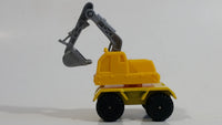 1997 M.M.T.L. Excavator Yellow Die Cast Toy Car Construction Vehicle