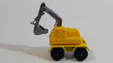 1997 M.M.T.L. Excavator Yellow Die Cast Toy Car Construction Vehicle