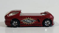 2001 Hot Wheels Skateboarders Deora II Dark Red Die Cast Toy Car Vehicle