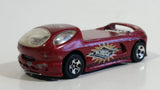 2001 Hot Wheels Skateboarders Deora II Dark Red Die Cast Toy Car Vehicle