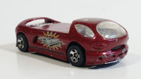 2001 Hot Wheels Skateboarders Deora II Dark Red Die Cast Toy Car Vehicle