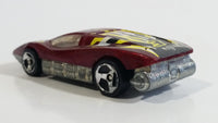 Hot Wheels Large Charge Silver Bullet Metalflake Dark Red Plastic Body Die Cast Toy Car Vehicle