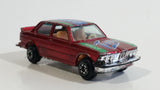 Yatming BMW 320i Dark Red M-Power Blue #320 Turbo Rally No. 1029 Die Cast Toy Car Vehicle