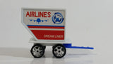 Unknown Brand Airlines Dream Liner Airport Airplane Cargo Trailer Plastic Toy Car Vehicle with Pivoting Hitch