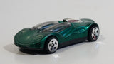 1999 Hot Wheels Double Cross Metalflake Dark Green Die Cast Toy Car Vehicle McDonald's Happy Meal 9/16