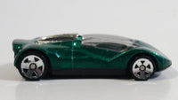 1999 Hot Wheels Double Cross Metalflake Dark Green Die Cast Toy Car Vehicle McDonald's Happy Meal 9/16