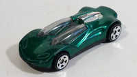 1999 Hot Wheels Double Cross Metalflake Dark Green Die Cast Toy Car Vehicle McDonald's Happy Meal 9/16