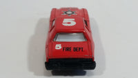 Unknown Brand Fire Dept. #5 Red Die Cast Toy Car Fire Fighting Rescue Emergency Vehicle