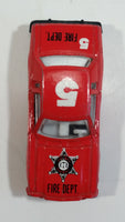 Unknown Brand Fire Dept. #5 Red Die Cast Toy Car Fire Fighting Rescue Emergency Vehicle