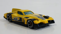 2009 Hot Wheels Track Legends Formul8r Yellow Die Cast Toy Car Vehicle