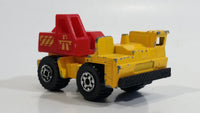 1992 Matchbox Mobile Crane Yellow and Red Die Cast Toy Car Construction Equipment Vehicle