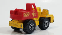 1992 Matchbox Mobile Crane Yellow and Red Die Cast Toy Car Construction Equipment Vehicle