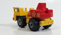 1992 Matchbox Mobile Crane Yellow and Red Die Cast Toy Car Construction Equipment Vehicle