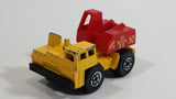 1992 Matchbox Mobile Crane Yellow and Red Die Cast Toy Car Construction Equipment Vehicle