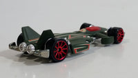 2008 Hot Wheels Jet Rides Jet Threat 3.0 Flat Green Die Cast Toy Race Car Vehicle