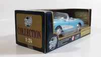 Yatming Road Tough No. 93019 1957 Chevrolet Corvette Convertible Baby Blue 1/24 Scale Die Cast Toy Classic Car Vehicle with Box