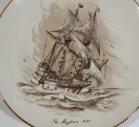 Porcelain Guild of America Plimoth Plantation Mayflower 1620 Exclusive 8 1/2" Diameter Collector Plate