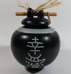 Black and White Tea Caddy Ginger Jar