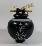 Black and White Tea Caddy Ginger Jar