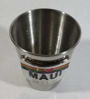 Maui Hawaii NO-KA-OI Rainbow Themed Metal Shot Glass