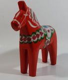 Antique Swedish Dala Horse Red Hand Painted Wooden Carved Decorative Ornament