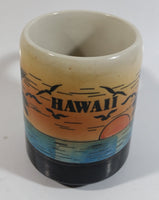 Hawaii Tropical Island Palm Tree Sunset Raised Relief Coffee Mug