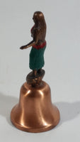 Hawaii Hula Girl 4" Tall Copper Bell Souvenir Travel Collectible