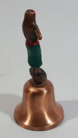 Hawaii Hula Girl 4" Tall Copper Bell Souvenir Travel Collectible