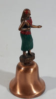 Hawaii Hula Girl 4" Tall Copper Bell Souvenir Travel Collectible