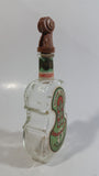 Vintage Deutsches Erzeugnis Mittenwalder Geigenflasche Sechsamtertropfen Bekommlicher Magenbitter Clear Glass Violin Cello Shaped Liquor Bottle