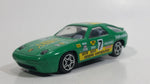 1988 Burago Porsche 928 S4 Valvoline Man Starcraft Apple Computer #7 Green 1/43 Scale Die Cast Toy Race Car Vehicle