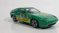 1988 Burago Porsche 928 S4 Valvoline Man Starcraft Apple Computer #7 Green 1/43 Scale Die Cast Toy Race Car Vehicle