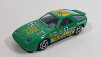 1988 Burago Porsche 928 S4 Valvoline Man Starcraft Apple Computer #7 Green 1/43 Scale Die Cast Toy Race Car Vehicle