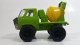 Vintage Buddy L Cement Mixing Truck Lime Green and Yellow Pressed Steel Construction Equipment Toy Vehicle