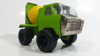 Vintage Buddy L Cement Mixing Truck Lime Green and Yellow Pressed Steel Construction Equipment Toy Vehicle