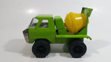 Vintage Buddy L Cement Mixing Truck Lime Green and Yellow Pressed Steel Construction Equipment Toy Vehicle