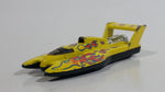 1996 Hot Wheels Flame Thrower Hydroplane Yellow Die Cast Toy Speed Boat Vehicle