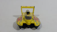 1996 Hot Wheels Flame Thrower Hydroplane Yellow Die Cast Toy Speed Boat Vehicle