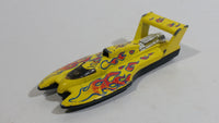 1996 Hot Wheels Flame Thrower Hydroplane Yellow Die Cast Toy Speed Boat Vehicle