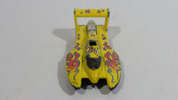 1996 Hot Wheels Flame Thrower Hydroplane Yellow Die Cast Toy Speed Boat Vehicle