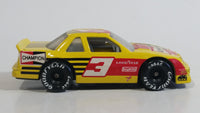 1991 Matchbox Hot Stocks Pit Stop Action Chevrolet Lumina Yellow #3 Champion 1:66 Scale Die Cast Toy Race Car Vehicle