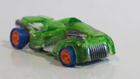 1994 Hot Wheels Top Speed Road Vac Clear Green with Chrome Plastic Die Cast Toy Car Vehicle with Hook Bottom